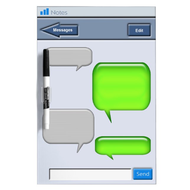 Cell Phone Text message Novelty Dry Erase Board (Front)