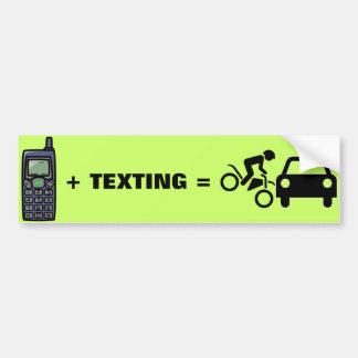 Cell Phone + Texting Bumper Sticker
