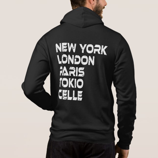 Celle New York London Tokio Paris Hoodie (Back)