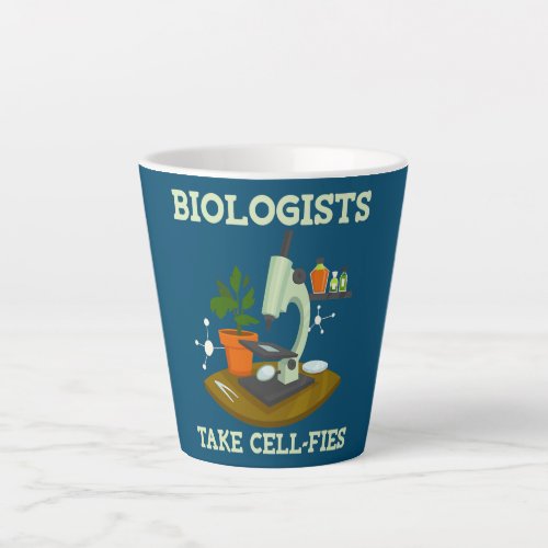 Cellfies Funny I Heart Love Science Biology Latte Mug