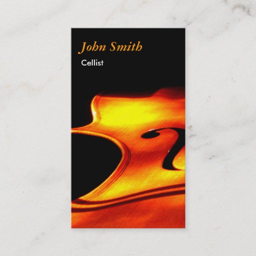 Customizable Cellist Business Card