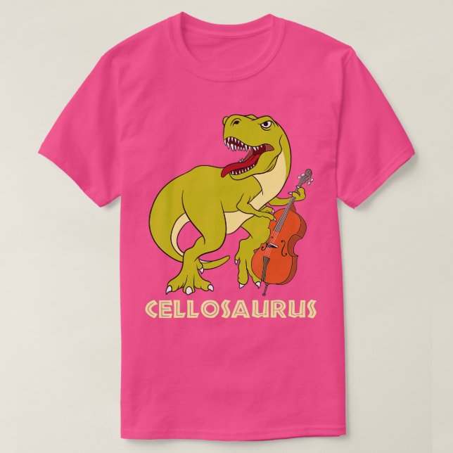 Cellist cello cello musical instrument cellosaurus T-Shirt (Design Front)