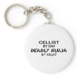 Cellist Deadly Ninja by Night Keychain
