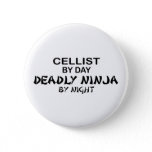 Cellist Deadly Ninja by Night Pinback Button