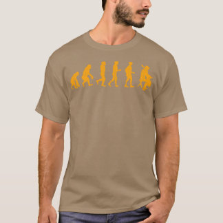 Cellist Evolution Gift Idea Cello Player Orange T-Shirt