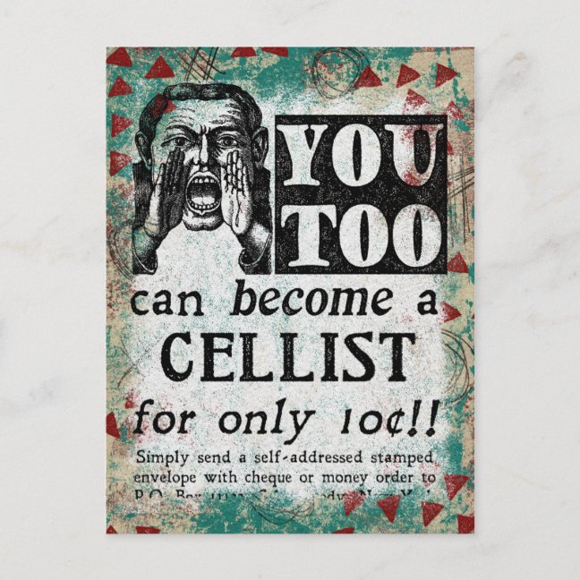 Cellist Postcard - You Can Become