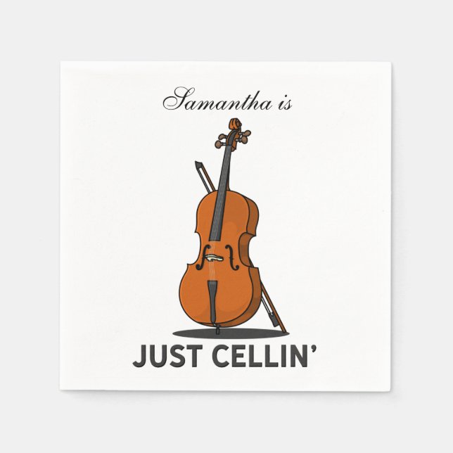 Cellist Gag Paper Napkins (Front)