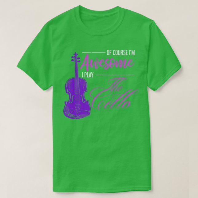Cellist Girl Orchestra Musician Quote Cello T-Shirt (Design Front)