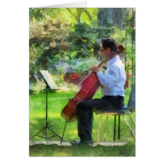 Cellist in the Garden Cards (Front)