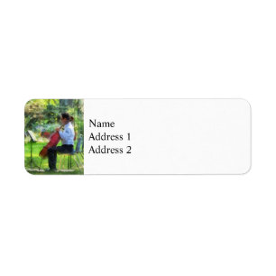 Cellist in the Garden Label