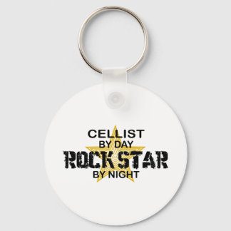 Cellist Rock Star by Night Keychain