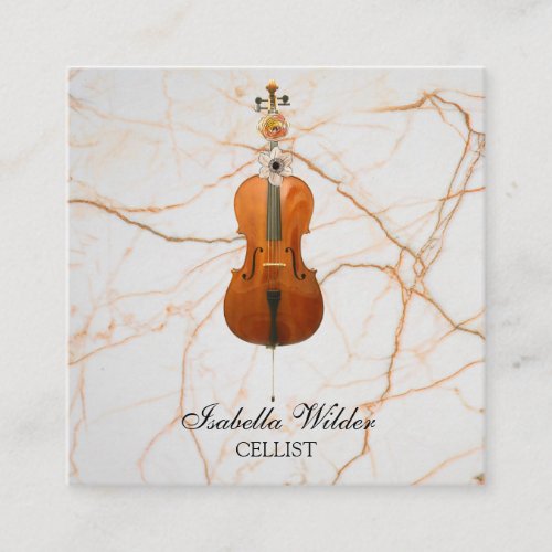 Cellist Square Business Card