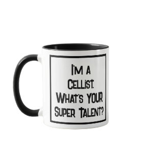 Cellist Super Talent. Two Tone Coffee Mug