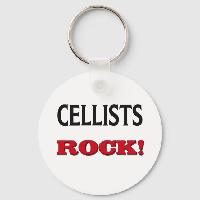 Cellists Rock Keychain (Front)