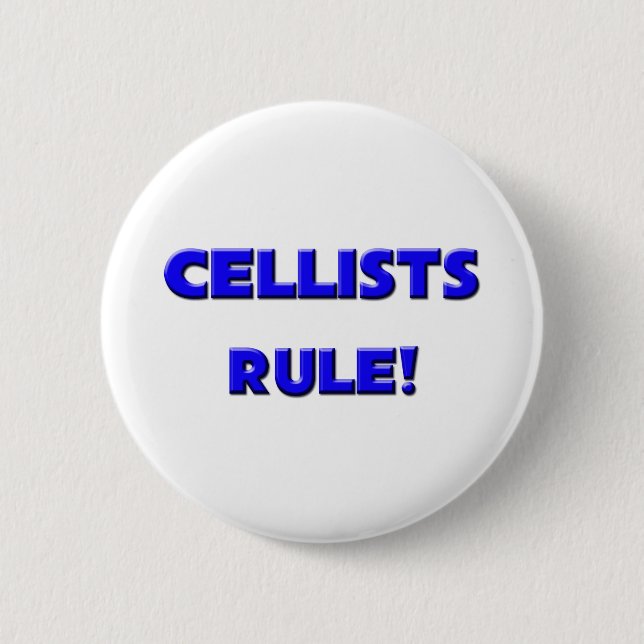 Cellists Rule! Pinback Button (Front)