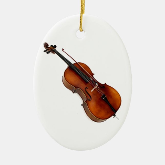 "Cello 1" design gifts and products Ceramic Ornament (Front)