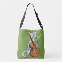 Cello and a Tiger Cat Crossbody Bag