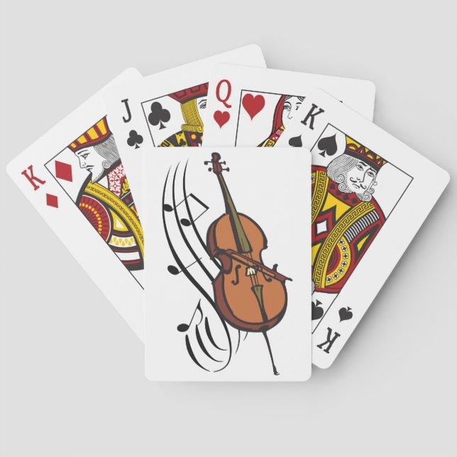 Cello and Music Poker Cards (Back)