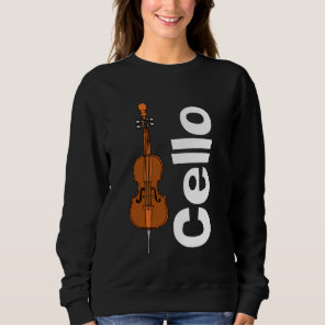 Cello and White Text Sweatshirt