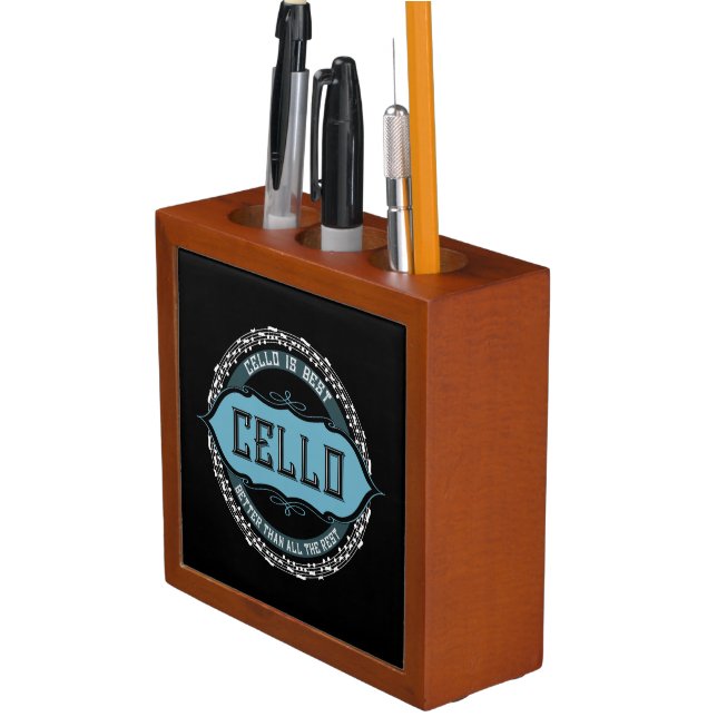 Cello Best Music Note Circle Desk Organizer (In Situ)
