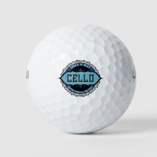 Cello Best Music Note Circle Golf Balls (Front)
