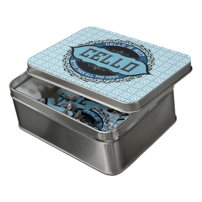 Cello Best Music Note Circle  Jigsaw Puzzle (Lid Open)