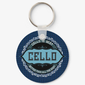 Cello Best Music Note Circle Keychain