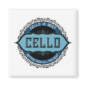 Cello Best Music Note Circle Magnet