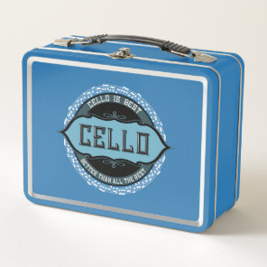 Cello Best Music Note Circle Metal Lunch Box
