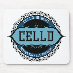 Cello Best Music Note Circle Mouse Pad