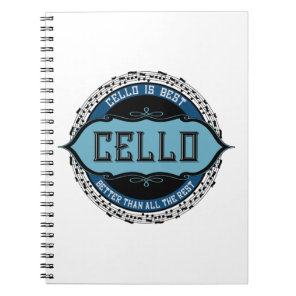Cello Best Music Note Circle Notebook