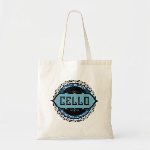 Cello Best Music Note Circle Tote Bag