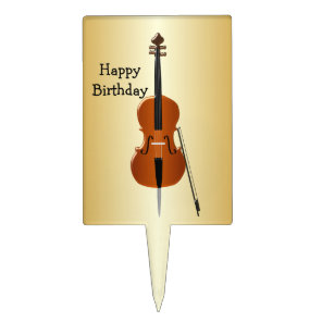 Cello Birthday Cake Topper