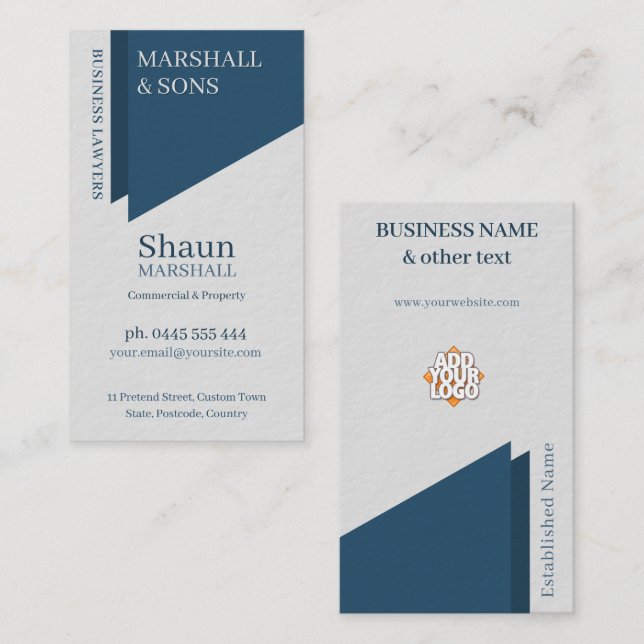 Cello Blue Stylish Executive Corporate  Business Card (Front/Back)