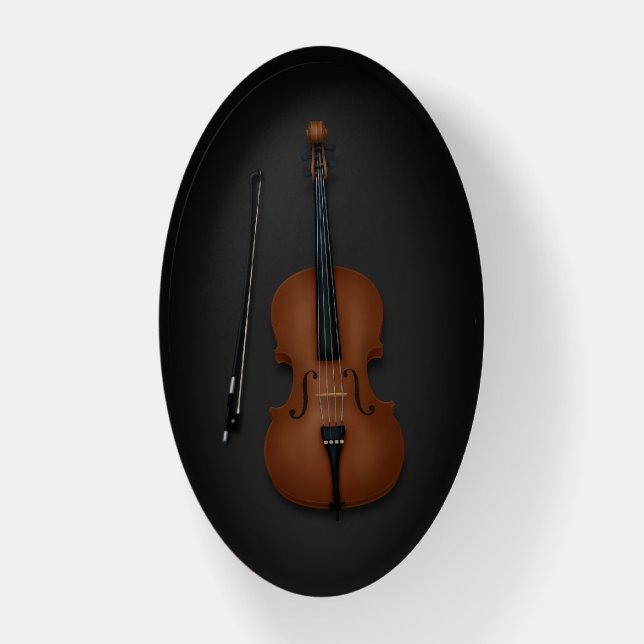 Cello & Bow Classical Stringed Instrument Paperweight (Vertical)
