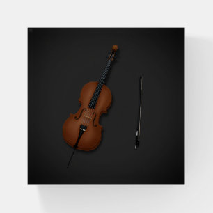 Cello & Bow Classical Stringed Instrument Paperweight