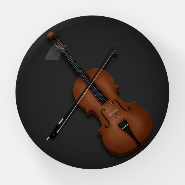 Cello & Bow Classical Stringed Instrument Round Paperweight (Front)