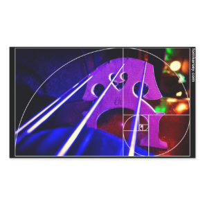cello bridge and strings with Fibonacci spiral Rectangular Sticker