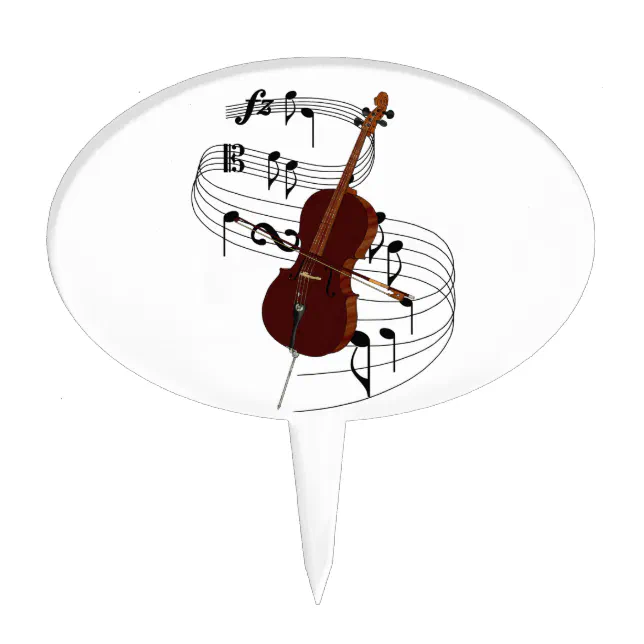 Custom Cello Birthday 225-462 Cake Topper | JB Cookie Cutters