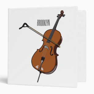 Cello cartoon illustration 3 ring binder
