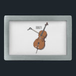 Cello cartoon illustration  belt buckle<br><div class="desc">Cello cartoon illustration</div>