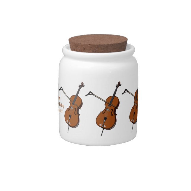Cello cartoon illustration  candy jar (Right)