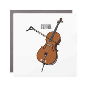 Cello cartoon illustration  car magnet