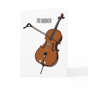 Cello cartoon illustration  card