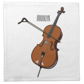 Cello cartoon illustration  cloth napkin