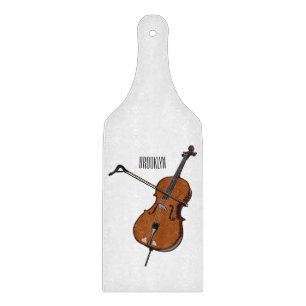 Cello cartoon illustration cutting board