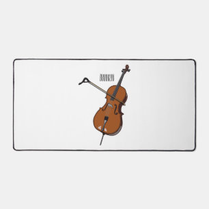 Cello cartoon illustration desk mat