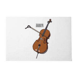 Cello cartoon illustration  doormat
