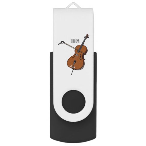 Cello cartoon illustration  flash drive