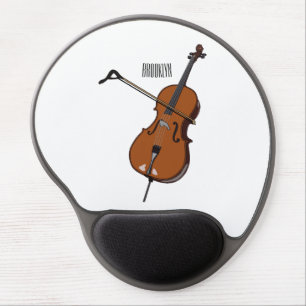 Cello cartoon illustration gel mouse pad